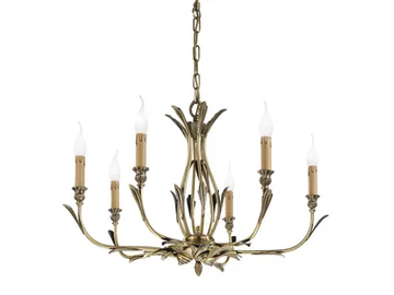 SOLANGE 337/6 - Antique brass chandelier by Possoni Illuminazione - view 2